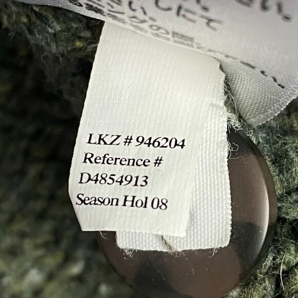 Eddie Bauer Sweater Men's Medium Green Speckled Shoulder Patches Wool Cotton - Picture 8 of 11